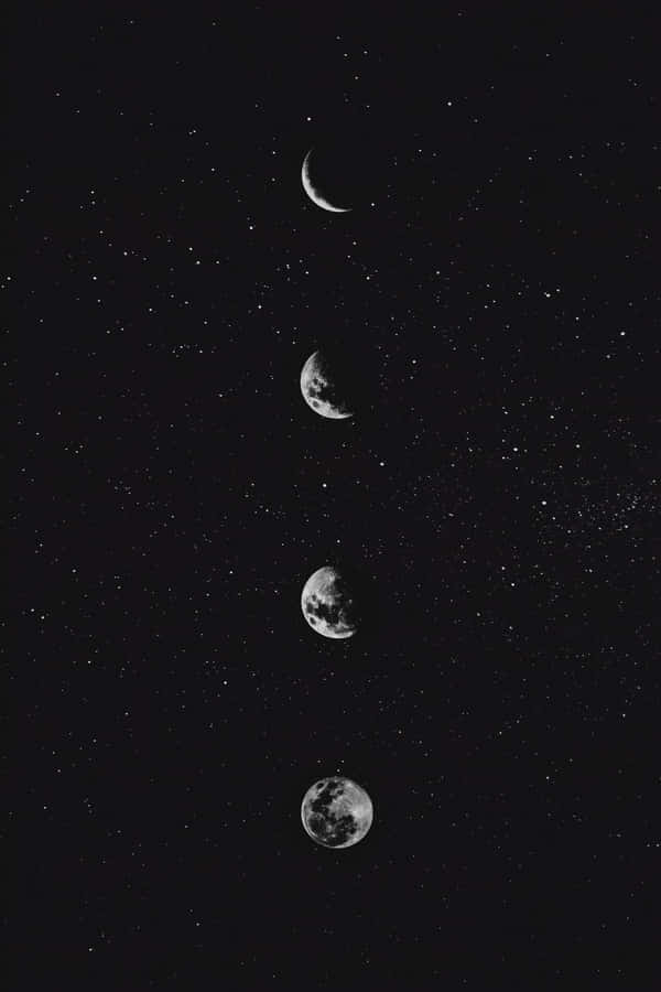 The Moon Different Phases Iphone Wallpaper