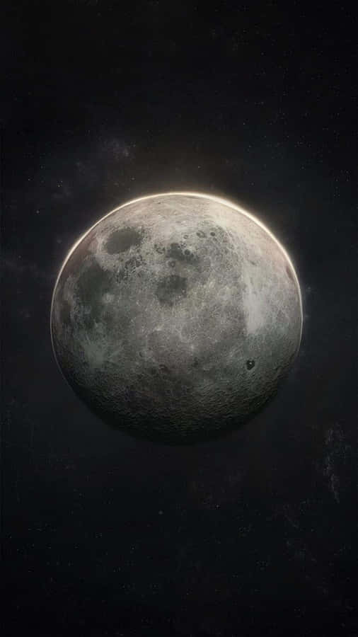 The Moon From Earth Iphone Wallpaper