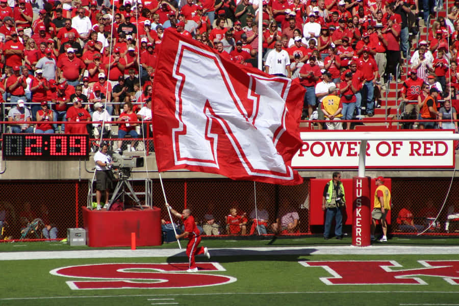 The Nebraska Cornhuskers Bring The Heat To Memorial Stadium Wallpaper