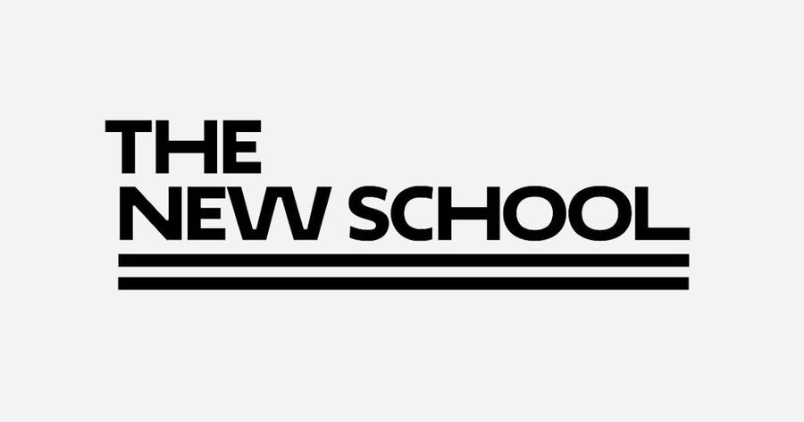 The New School Logo On White Background Wallpaper