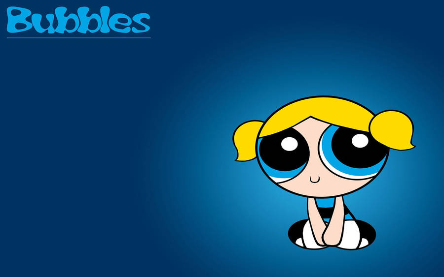 The Powerpuff Girls Bubbles Sitting Wallpaper