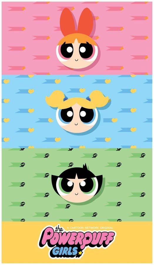 The Powerpuff Girls Cute Heads Wallpaper