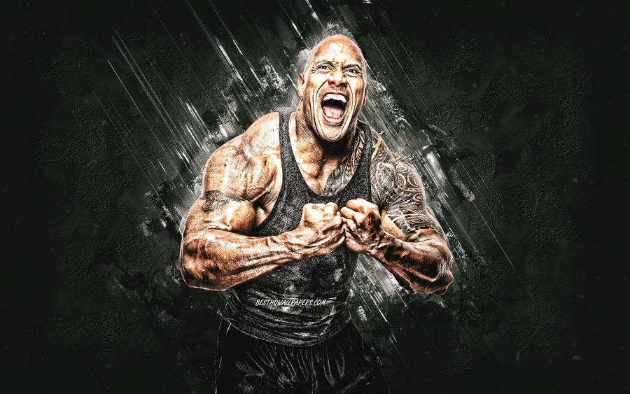 The Rock Bodybuilder Flex Wallpaper