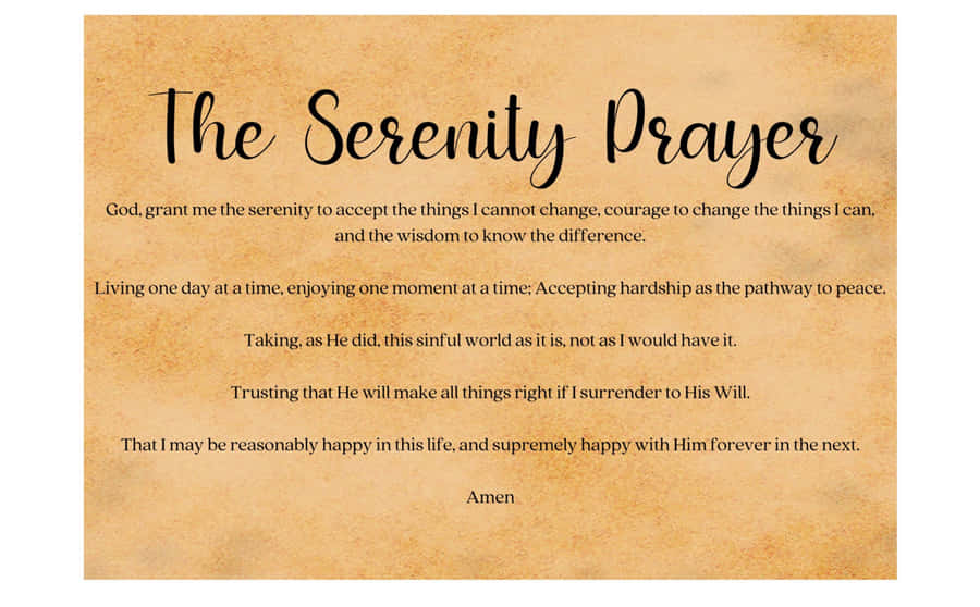 The Serenity Prayer Wallpaper