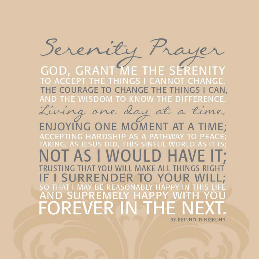 The Serenity Prayer Wallpaper