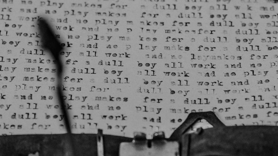 The Shining Jack Typewriter Wallpaper