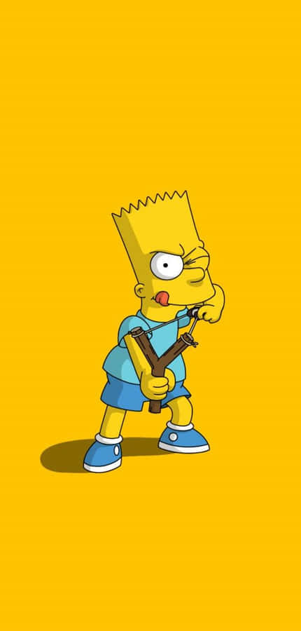 The Simpsons Character Is Holding A Guitar Wallpaper