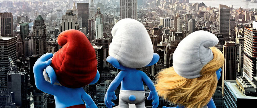 The Smurfs City View Wallpaper