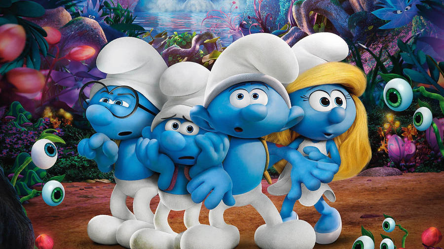 The Smurfs In The Lost Village Wallpaper