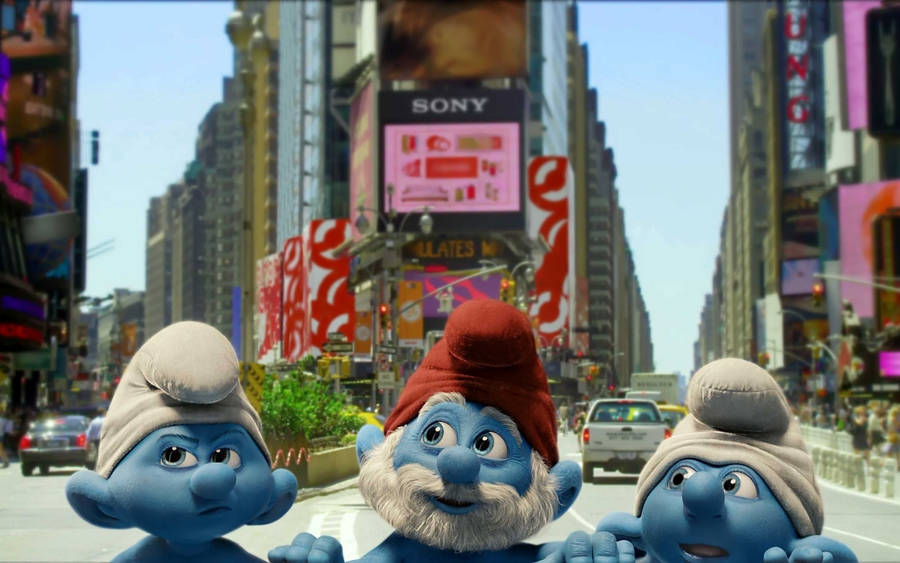 The Smurfs New York Wallpaper