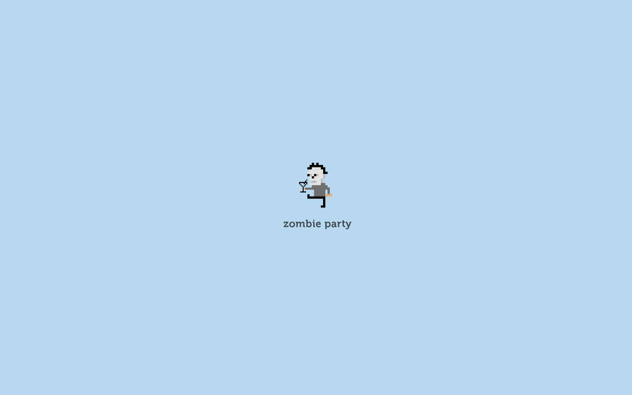 The Tiny Zombie Hidden In The Minimalist Landscape Wallpaper