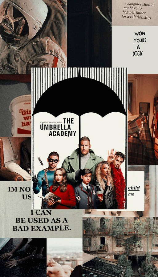 The Umbrella Academy Aesthetic Mood Board Wallpaper