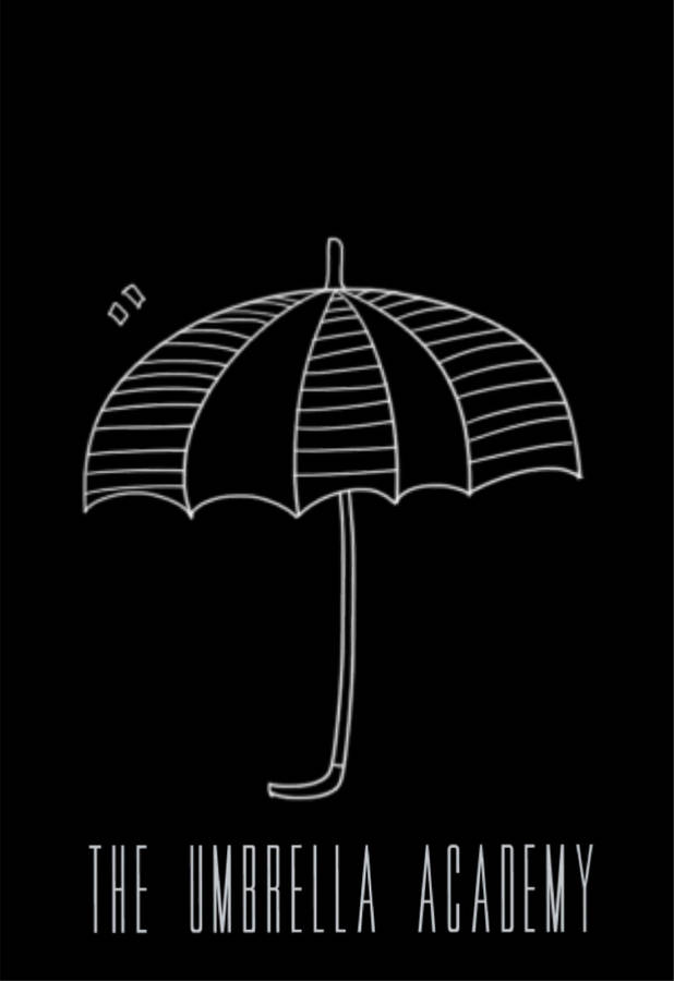 The Umbrella Academy Black Doodle Poster Wallpaper