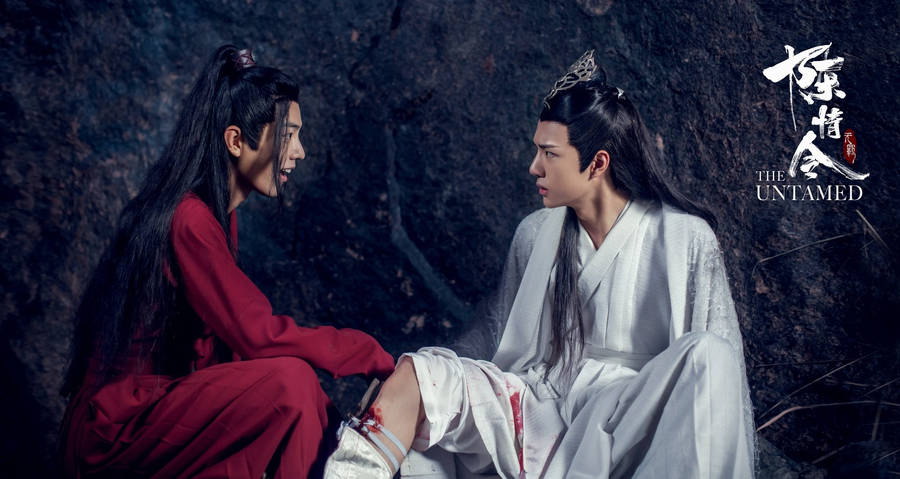 The Untamed Funny Wangxian Cave Scene Wallpaper