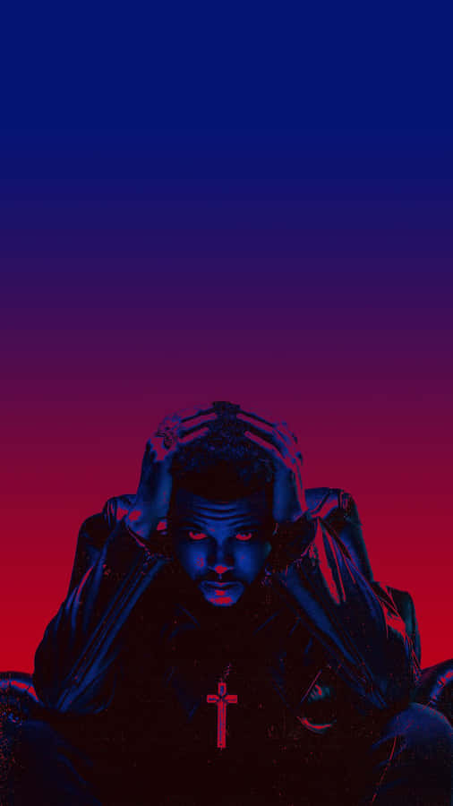 The Weeknd Gradient Blur Iphone Wallpaper