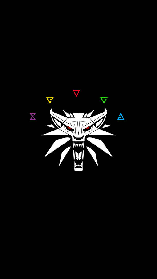 The Witcher 3 White Wolf Medallion Wallpaper