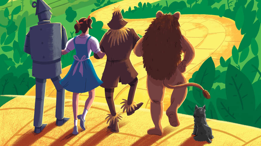 The Wizard Of Oz Squad Walking Back Wallpaper