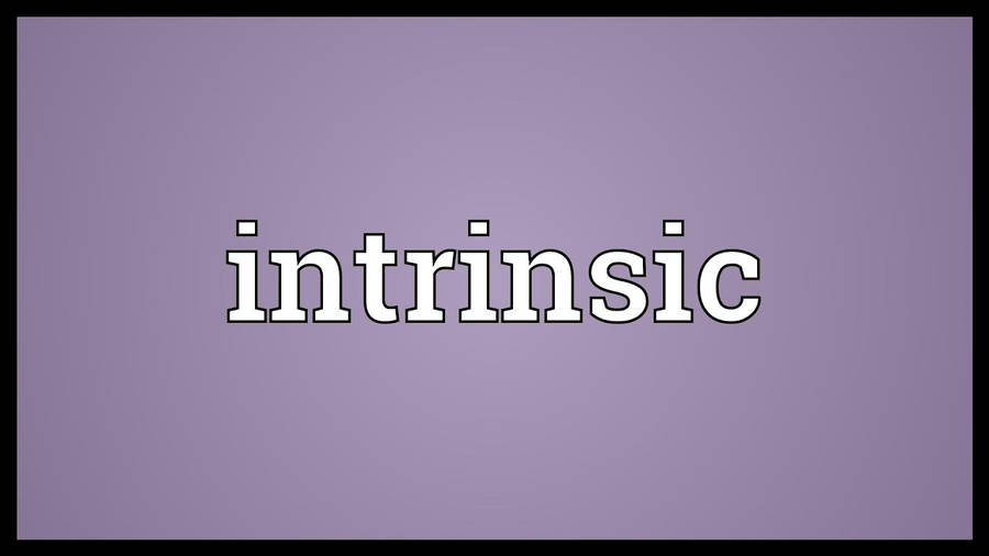 The Word Intrinsic On Purple Wallpaper