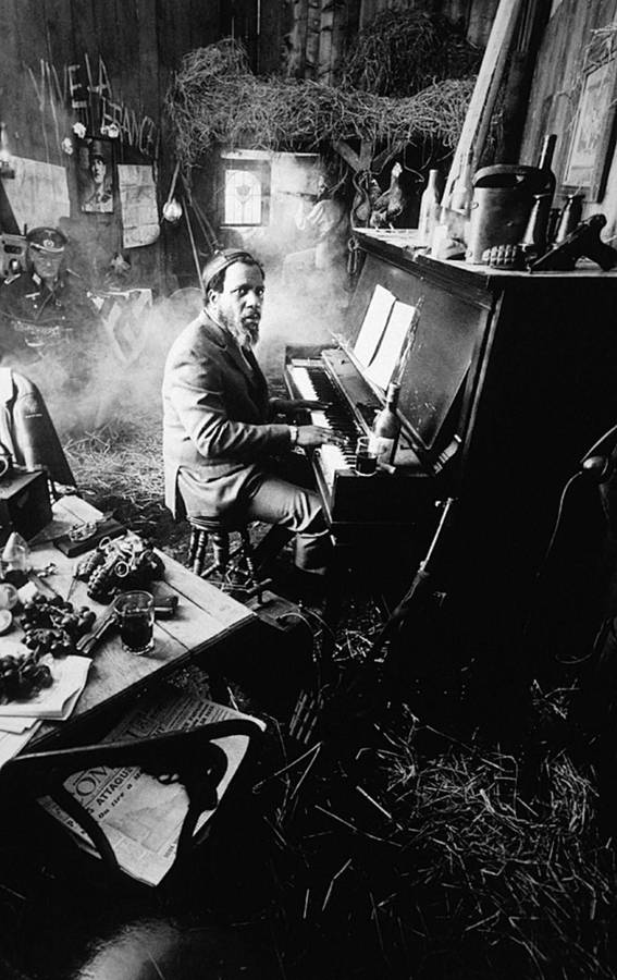 Thelonious Monk Monochromatic Playing Wallpaper