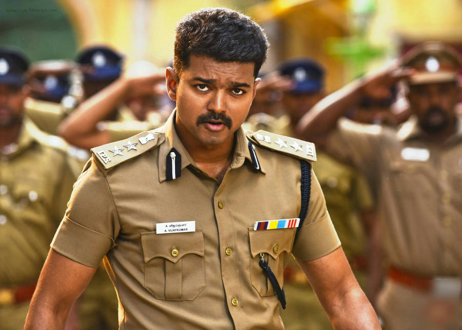 Theri Vijay Police Officer Wallpaper