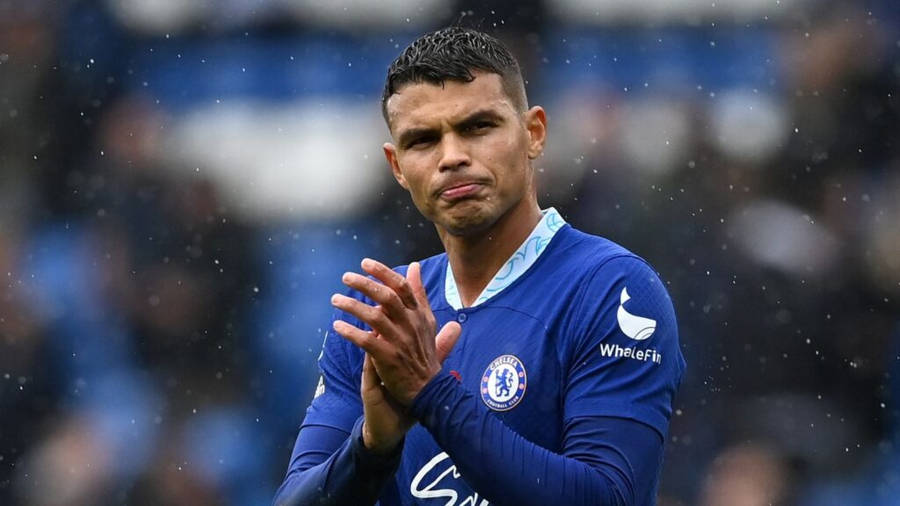 Thiago Silva Clapping Under The Rain Wallpaper