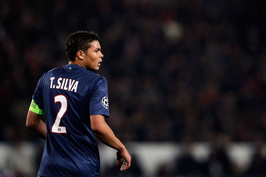 Thiago Silva In Blue Jersey Wallpaper