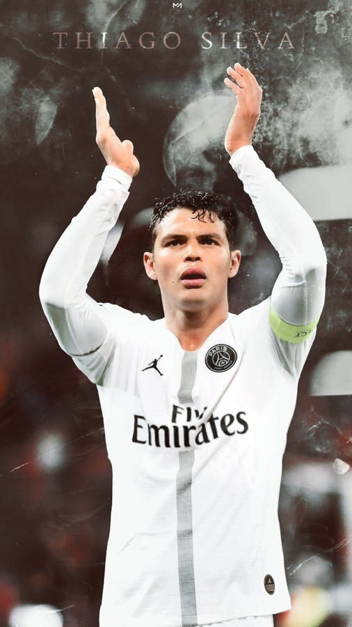 Thiago Silva White Jersey Fanart Wallpaper