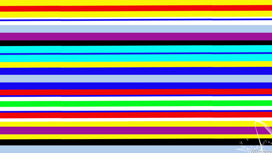 Thick And Thin Horizontal Rainbow Stripes Wallpaper