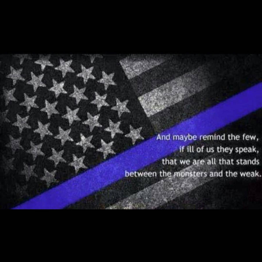 Thin Blue Line Us Law Enforcement Wallpaper