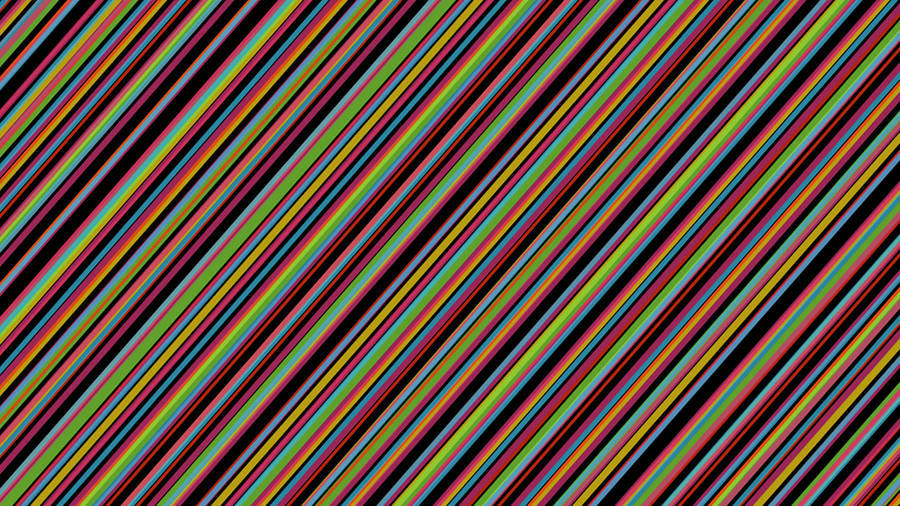 Thin Diagonal Rainbow Stripes Wallpaper