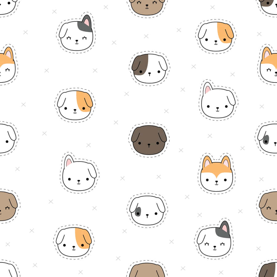 This Adorable Cute Cartoon Dog Is Sure To Put A Smile On Your Face Wallpaper