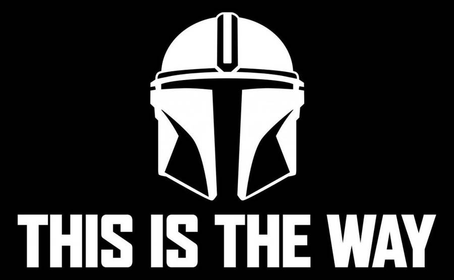 This Is The Way White Mandalorian Helmet Wallpaper