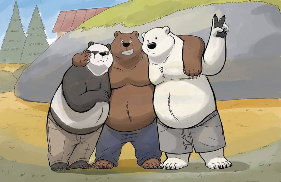 Three Muscular We Bare Bears Wallpaper