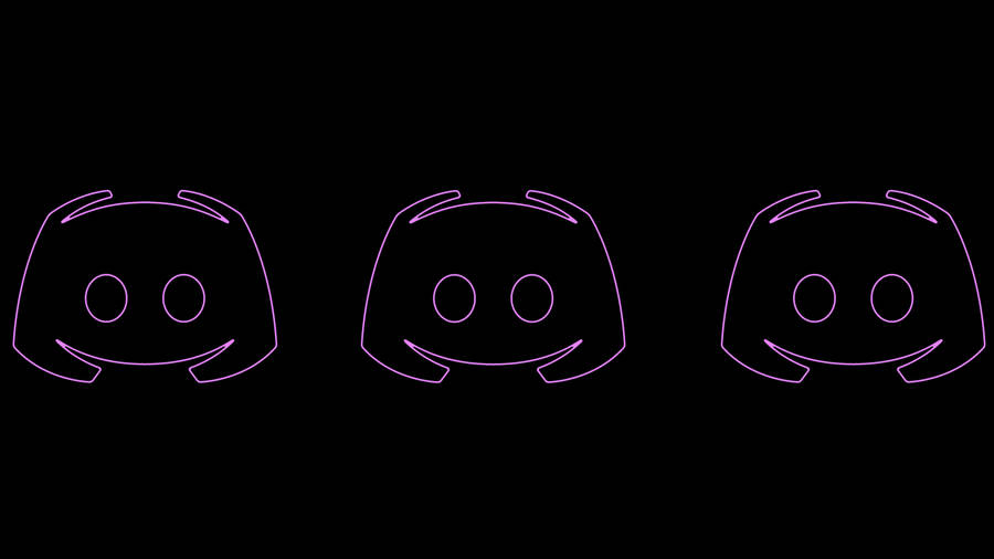 Three Neon Purple Discord Clydes Wallpaper