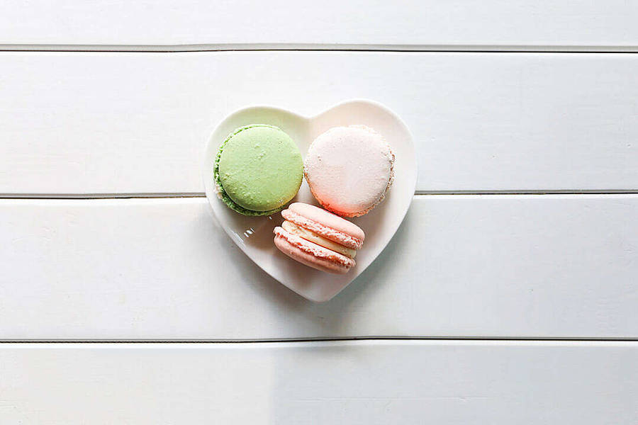 Three Sweet Macarons Wallpaper