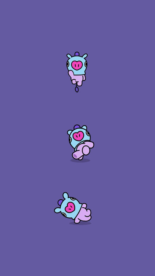 Three Tiny Mang Bt21 Wallpaper