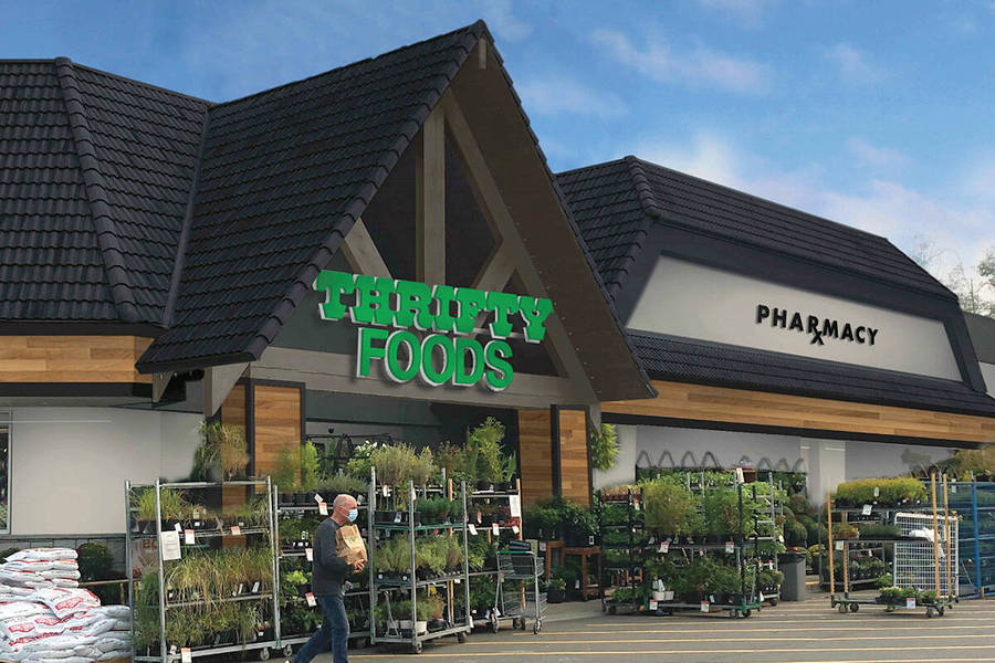 Thrifty Foods Supermarket Building Exterior Wallpaper