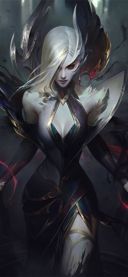 Thrilling Morgana From League Of Legends Theme For Your Iphone Wallpaper