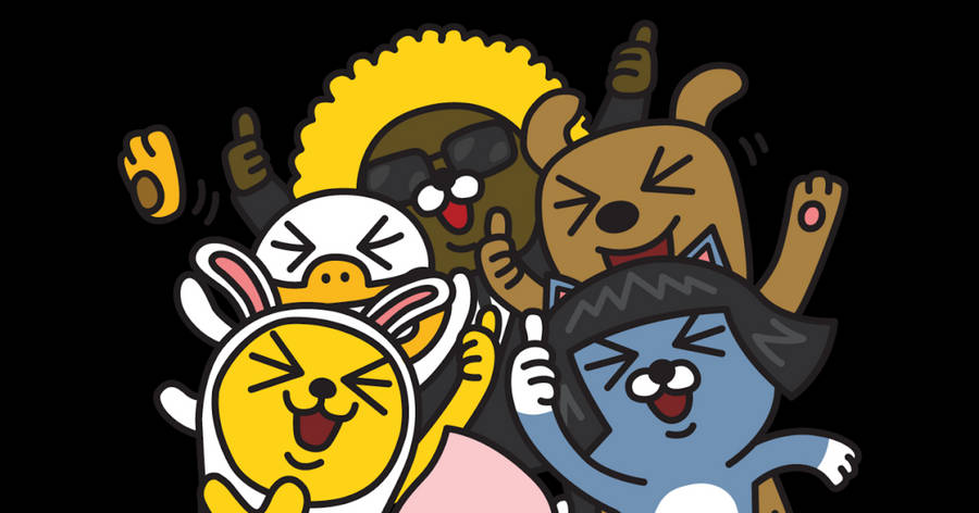 Thumbs Up Kakao Friends Wallpaper