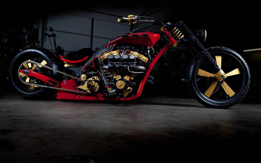 Thunderstruck Custom Bobber Motorcycle Wallpaper