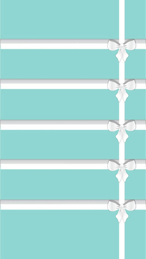 Tiffany Blue And White Ribbons Wallpaper