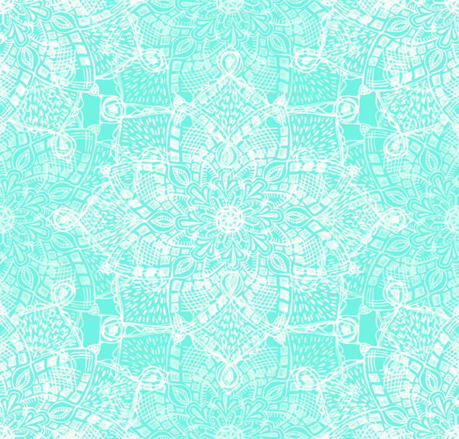 Tiffany Blue Lace Elegance Wallpaper