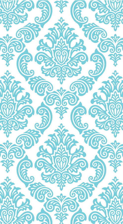 Tiffany Blue Regal Pattern Wallpaper