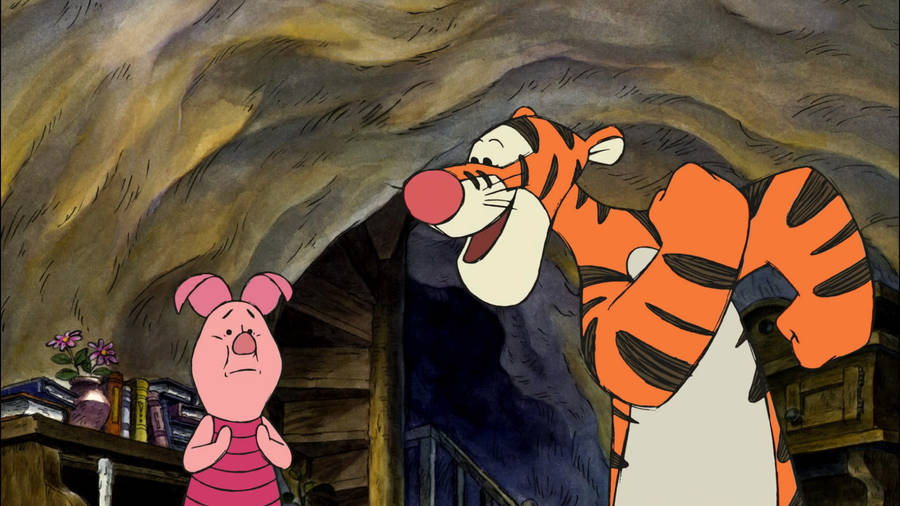 Tigger Piglet Cave Wallpaper