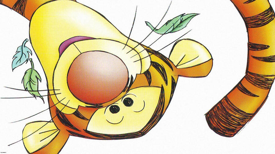 Tigger Up Side Down Wallpaper