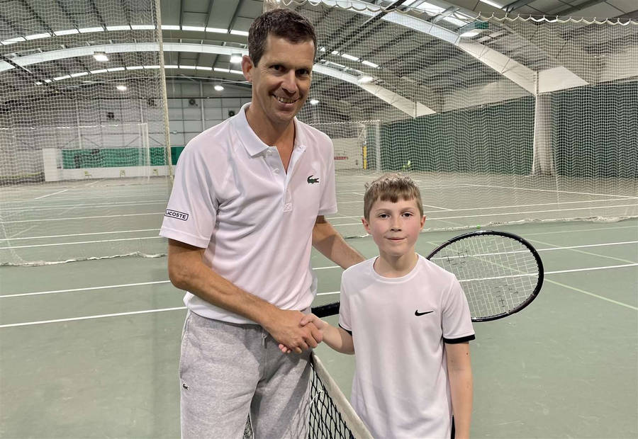 Tim Henman Handshake With Kid Wallpaper