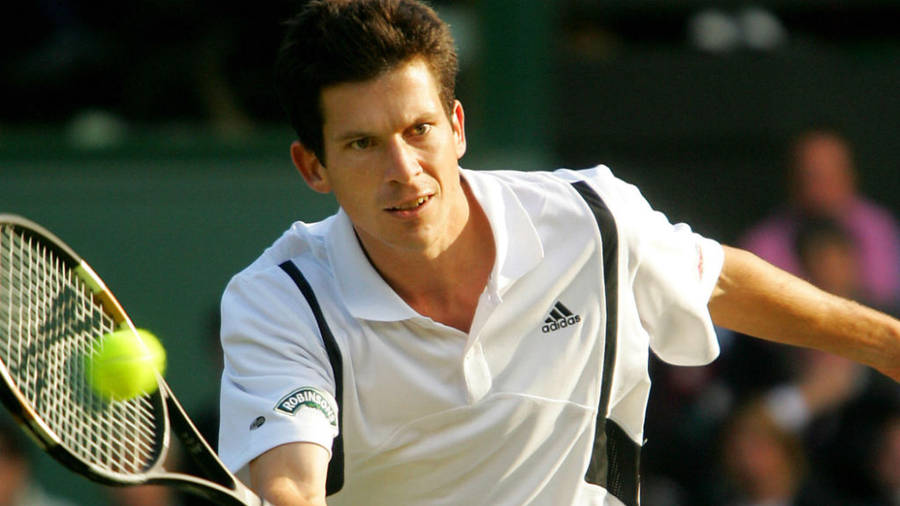 Tim Henman Hitting Tennis Ball Wallpaper