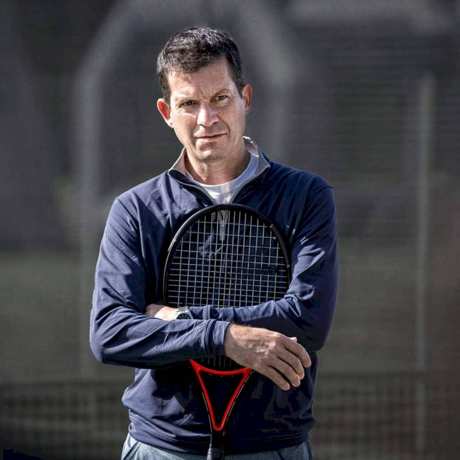 Tim Henman Hugging Racket Wallpaper