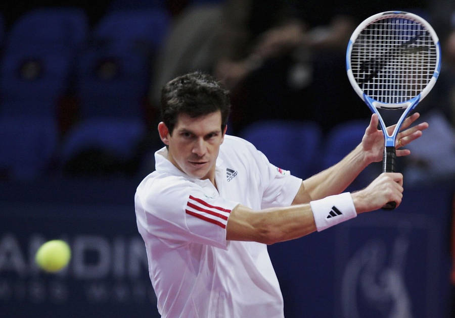 Tim Henman Swinging Racket Wallpaper