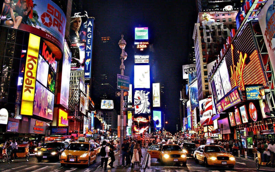 Time Square New York City Laptop Wallpaper